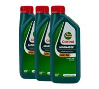 CASTROL Magnatec 0W-30 C2 Huile Moteur PKW ACEA C2, PSA B71 2312, 3x1 Litres