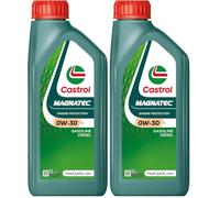 Castrol MAGNATEC 0W-30 C2 Huile moteur synthétique, 1L (Lot de 2)