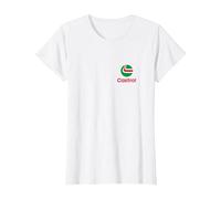 Castrol PAPL1285 Liquid Engineering Logo sur la Poitrine T-Shirt, Femme, Blanc, 3XL