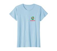 Castrol PAPL1285 Liquid Engineering Logo sur la Poitrine T-Shirt, Femme, Bleu Céleste, XXL