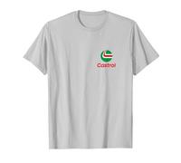 Castrol PAPL1285 Liquid Engineering Logo sur la Poitrine T-Shirt, Homme, Argent, XXL