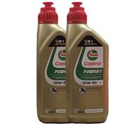 Castrol Power 1 20W-50 4T API SN JASO MA-2 2x1 Litres D'huile Moteur