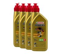 CASTROL Power 1 4T 10W-40 Huile Moteur 2 Roues API SN, JASO MA2, 4x1 Litre