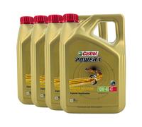 CASTROL Power 1 4T 10W-40 Huile Moteur 2 Roues API SN, JASO MA2, 4x4 Litres