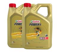 CASTROL Power 1 4T 20W-50 Huile Moteur 2-Roues API SN, JASO MA2, 2x4 Litres