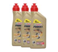 CASTROL Power 1 4T 20W-50 Huile Moteur 2 Roues API SN, JASO MA2, 3x1 Litre