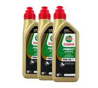 CASTROL Power 1 Ultimate 4T 10W-50 Huile De Moto API SN, JASO MA2, 3x1 Litre