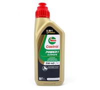 Castrol Power 1 Ultimate 4T 5W-40 Huile de Moto 5W40 API SN, JASO MA2 o MA avec porte-clés tire-bouchon Lt 1 x 3
