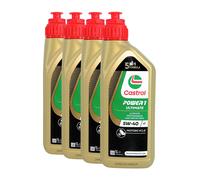 CASTROL Power 1 Ultimate 4T 5W-40 Huile De Moto API SN, JASO MA2, 4x1 Litre