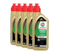 CASTROL Power 1 Ultimate 4T 5W-40 Huile De Moto API SN, JASO MA2, 5x1 Litre