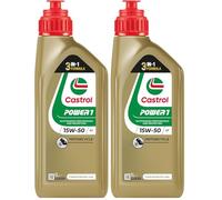 Castrol POWER1 4T 15W-50, 1L (Lot de 2)