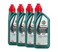 CASTROL Transmax Manuel EP 80W Huile De Boîte, API GL-4, MB 235.1, 4x1 Litres