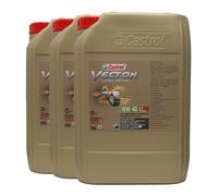 CASTROL Vecton Long Drain 10W-40 E7 Huile Moteur LKW Scania LDF-3, 3x20 Litres