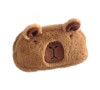 CASTuccio Capibara - Borsa Per Cancelleria In Peluche A Forme Di Cartone Animato | Astuccio Per Penna Soffice Di Grande Capacità | Porte Kawaii In Tessuto Morbido Per Penne, Matite, Pennarelli - Popol