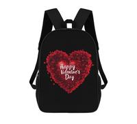 Casual Cartable Scolaire Bonne Fête De l'amour Sac À Dos d'affaires Grande Capacité Sacs D'École Loisir pour Voyage, Trekking, Loisir, 42X32X14Cm