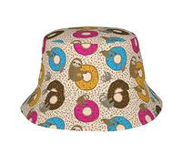 Casual Chapeau Bob Sloth avec des Beignets sucrés Chapeaux de Soleil de Plage Funky Bobs Homme pour Adultes Randonnée Plage