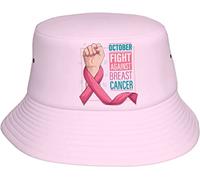 Casual Chapeau de Pêcheur Sensibilisation au Cancer du Sein Chapeaux de Soleil de Plage Funky Été Bouchon De Seau pour Adultes Golf Hommes