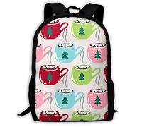 Casual Daypack Boissons Au Chocolat Chaud Sac À Dos Scolaire Multicolore Sacs De Voyage pour Trekking, Usage Quotidien, Scolaires, 42X32X14Cm