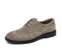 Casual Dress Shoes for Men Suede Classic Business Low Top Formal Shoe(Gray,44 EU)