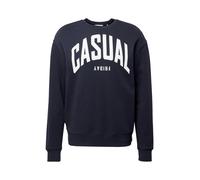 Casual Friday Sweat-shirt 'Sage' bleu nuit / blanc, Taille XL