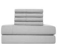 Casual Living 32652 Parure de lit 6 pièces et taies d'oreiller Style hôtel soyeuses Ultra Douces et respectueuses de l'environnement, lavables en Machine, séchage Rapide, Anti-Plis, Grand lit, Gris