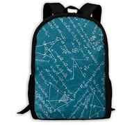 Casual Sac À Dos d'affaires Éléments Mathématiques Au Tableau Scolaire Sacs De Voyage Multicolore Sac À Dos Scolaire pour Usage Quotidien, Gym, Randonnéebureau, 42X32X14Cm
