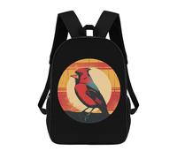 Casual Sac À Dos De Voyage Oiseau Cardinal du Nord Vintage Cartable Scolaire Imperméable Sac À Dos d'affaires pour Bureau, Voyage, Trekking, 42X32X14Cm