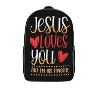 Casual Sacs De Voyage Jésus Catholique Vous Aime Cartable Scolaire Utilisation Quotidienne Sac À Dos d'affaires pour Voyage, Loisir, Voyage, 42X32X14Cm
