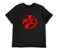 Casual T-Shirt Pil Public Image Limited Logo Punk Alternative John Lydon Retro Black S