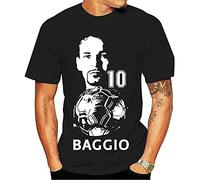 Casual T-Shirt T Shirt Homme Short Sleeve Roberto Baggio Teenagers Casual T-Shirt Birthday Gift Top Tees Shirts Black M