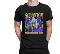 Casual Tee Clothes Scranton The Electric City Graphic Mens Tshirt Vintage Retro Creative Tops Black XXL
