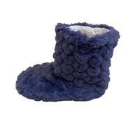 CasWinter Bottes de sol pour couples adultes en peluche épaisse pour la danse intérieure Tube haut Éducation précoce Parents Femmes Carlin Chaussons, bleu marine, 38 EU