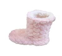 CasWinter Bottes de sol pour couples adultes en peluche épaisse pour la danse intérieure Tube haut Éducation précoce Parents Femmes Carlin Chaussons, rose, 38 EU