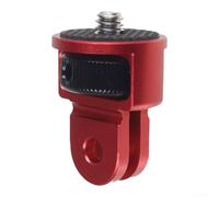 Caswynlife Adaptateur de trépied en alliage d'aluminium 1/4-20, pour caméras d'action, support rotatif à 360°, compatible avec et Hero 13 12 (rouge-noir)