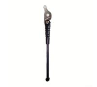 Caswynlife Béquille à jambe unique en alliage d'aluminium, pour vélos pliants Brompton, béquille latérale réglable usinée CNC, accessoire de support de pied de vélo léger, noir argenté (noir)