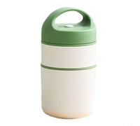 Caswynlife Boîte à déjeuner isotherme sous vide fabriquée en acier inoxydable de qualité alimentaire et ABS, rétention de température de 3 heures, anneau en silicone étanche (D)