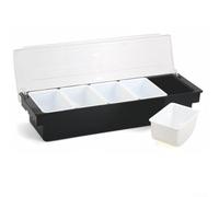 Caswynlife Boîte de service à condiments, avec couvercle à charnière refroidi à la glace, pour une organisation efficace des aliments et des boissons, dans la cuisine (C)