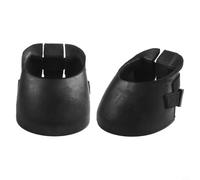 Caswynlife Bottes de cheval en caoutchouc antidérapantes, pour soins des sabots blessés, noir, S