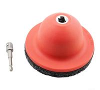 Caswynlife Brosse de nettoyage pour moyeu de roue de 150 mm, corps en plastique rouge, tête abrasive de qualité supérieure pour enlever la rouille et la peinture, disque de meulage épais (2 pièces)