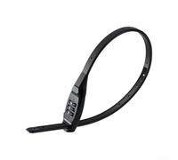 Caswynlife Câble antivol portable réglable 54 cm avec code à 3 chiffres et sécurité casque - Noyau en acier, mécanisme en alliage de zinc, multi-usages noir