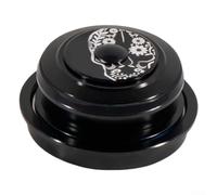 Caswynlife Casque de vélo, coque externe en alliage d'aluminium avec double roulement à cartouche, couvercle de fourche conique pour la mise à niveau de VTT et vélo de route, noir, 1-1/8 à 1-1/2