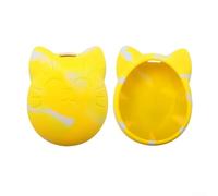 Caswynlife Coque en silicone pour Tamagotchi Digital Pet, compatible avec 4U pour 4U+ PS Mix Meets IDL ID, étui de rangement de voyage avec chaîne pour protection portable (jaune)