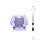 Caswynlife Coque en silicone pour Tamagotchi Paradise - Coque de protection anti-poussière et antichoc avec cordon de suspension, compatible avec console pour animaux domestiques (violet)
