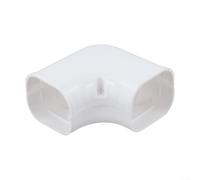 Caswynlife Couvercle de ligne de climatiseur en PVC, kit d'entrée mural décoratif pour climatiseur, boîtier blanc résistant aux intempéries pour protection de tuyau d'unité extérieure (coude plat à 90