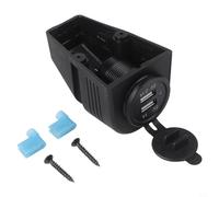 Caswynlife Double prise USB 12-24 V 3,1 A avec couvercle de protection, montage encastré pour caravane, camping-car, bateau, comprend des connecteurs et des vis