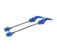 Caswynlife Ensemble de brochettes à dégagement rapide en alliage d'aluminium CNC, axe léger, arbre en acier haute résistance pour vélo de montagne, roue avant et arrière pliable de 100 à 135 mm (bleu)