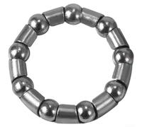 Caswynlife Ensemble de fixations à roulement à billes en acier pour fourche et casque, pour vélos de route, rotation lisse à faible friction, argent, 2 x 1,1 x 0,5 cm (8)