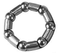 Caswynlife Ensemble de fixations à roulement à billes en acier pour fourche et casque, pour vélos de route, rotation lisse à faible friction, argent, 2 x 1,1 x 0,5 cm (7)