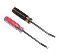 Caswynlife Extracteur d'agrafes, outil d'extraction de clous d'ameublement, tête à double griffe, design à levier pour un retrait rapide des agrafes, poignée ergonomique antidérapante (jaune et rouge)