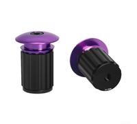 Caswynlife Extrémité de guidon de vélo en alliage d'aluminium, pour VTT, vélo de route, pliable, barre légère, avec vis sécurisée, finition élégante (violet)